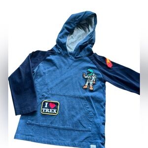 GAP Blue Kids Hoodie with Dinosaur Patch 4T